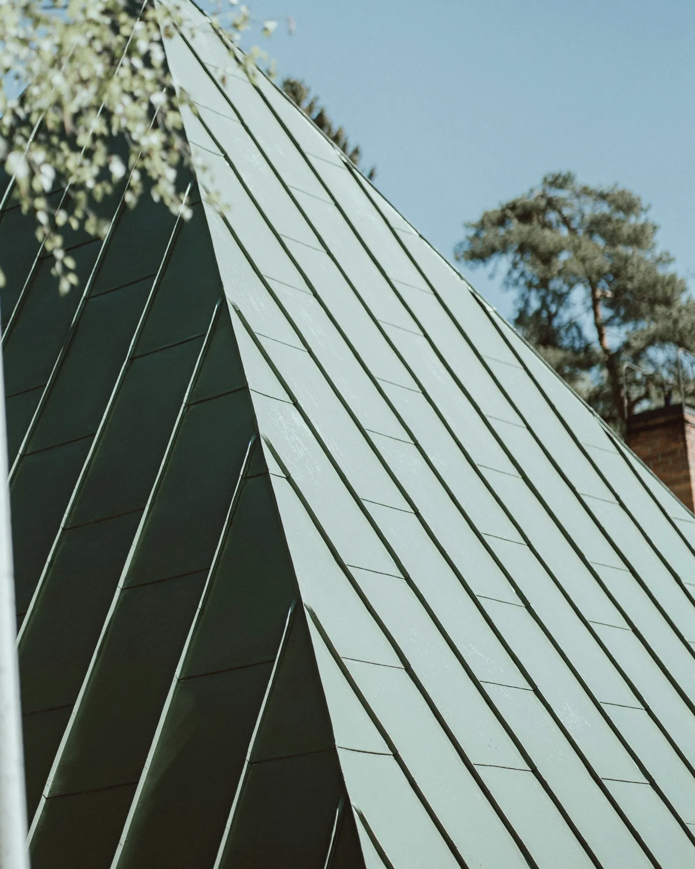 Détail de la toiture métallique