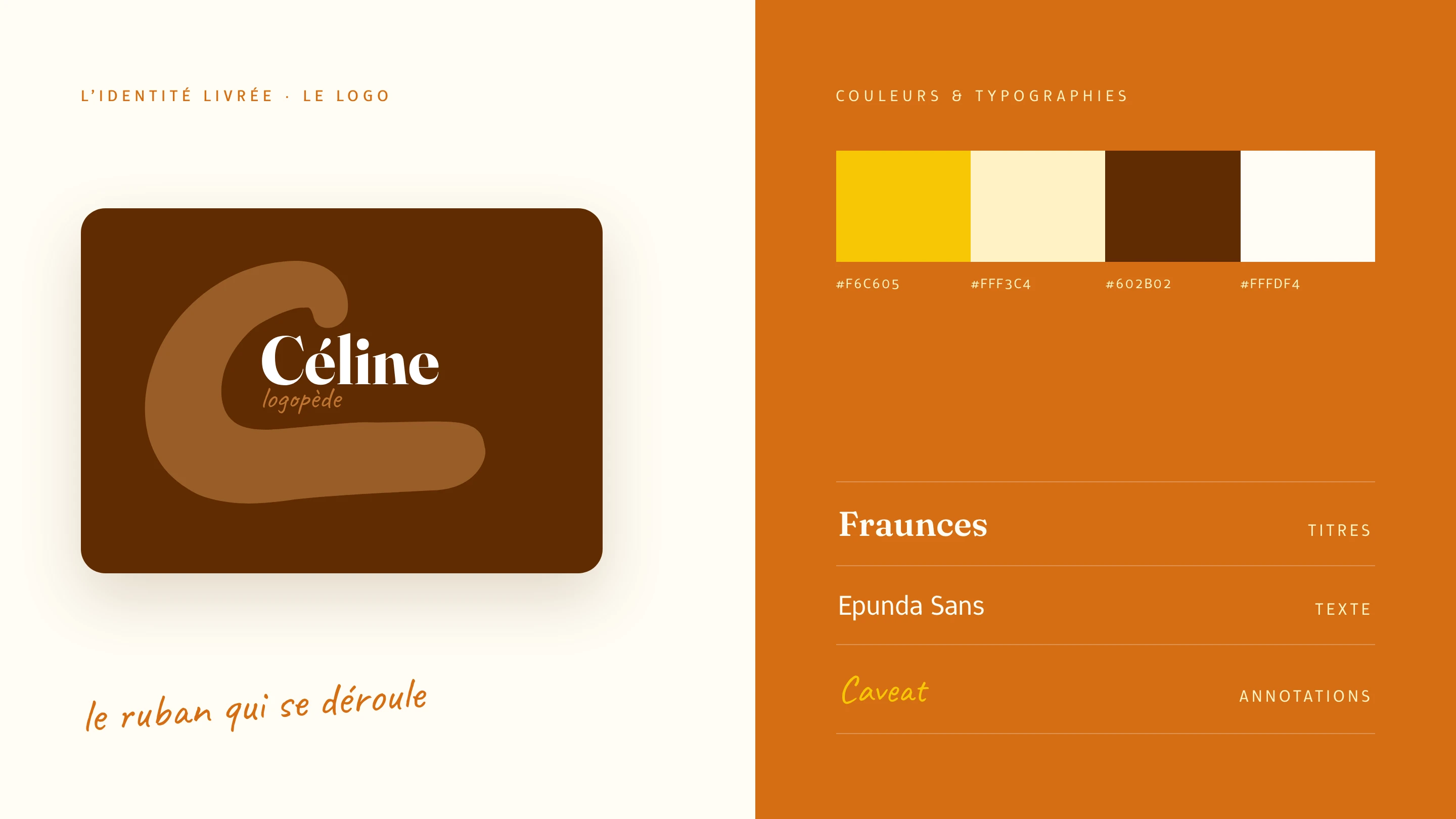 Le bandeau d’identité : logo, couleurs et typographies livrés