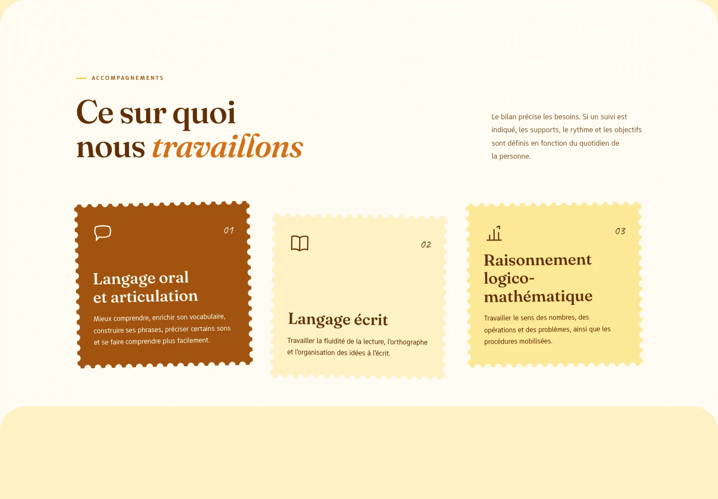 Une section réelle du site Céline Savigny