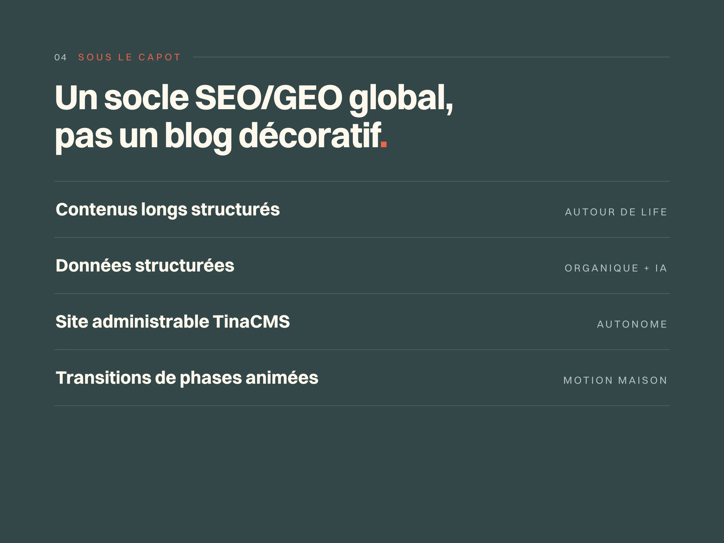 Sous le capot : contenus longs structurés, données structurées, TinaCMS