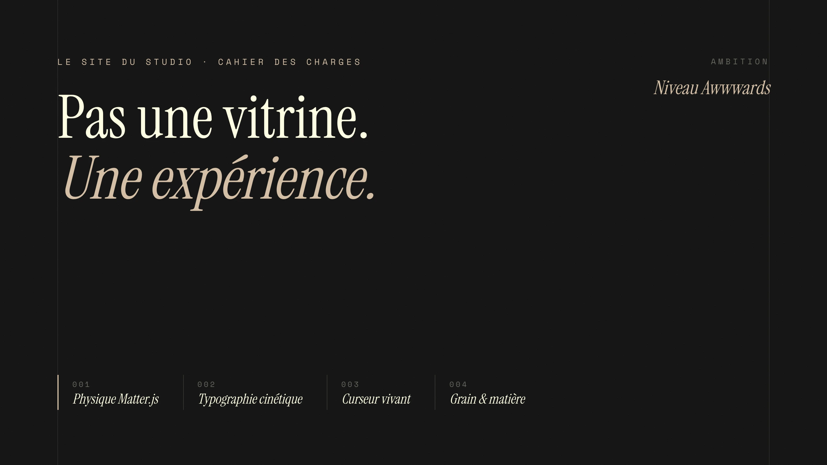 Une composition pleine page : matière, rythme et respiration typographique